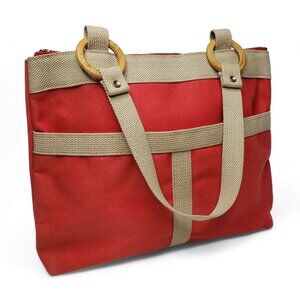 Marchioness Tote Bag Women's Red Canvas Strap and Body Shoulder Purse Tote